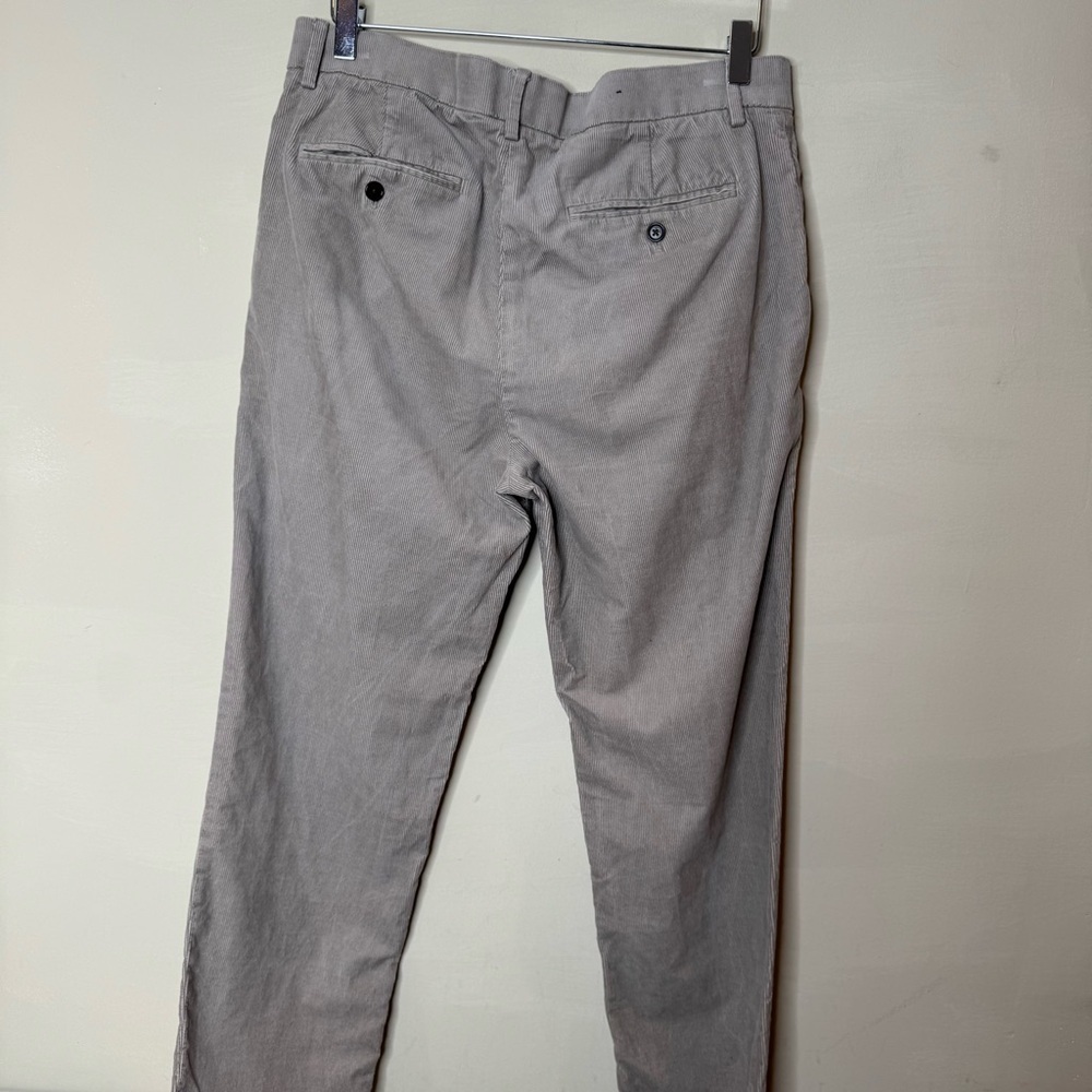 Banana Republic Traveler Corduroy Pants Men’s Light Gray Slim Fit 33/34 - Picture 4 of 9